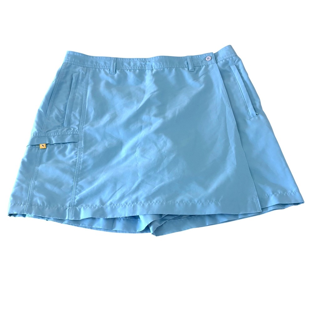 Aventura Clothing Sky Blue Wrap Skort Hiking Tennis Shorts Skirt Sz 8